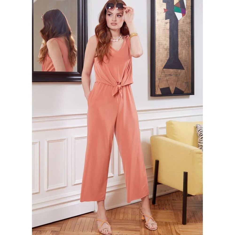 McCalls Sewing Pattern M8218‎ Romper Jumpsuit Sash Misses Size 16-24